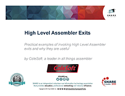 High Level Assembler Exits